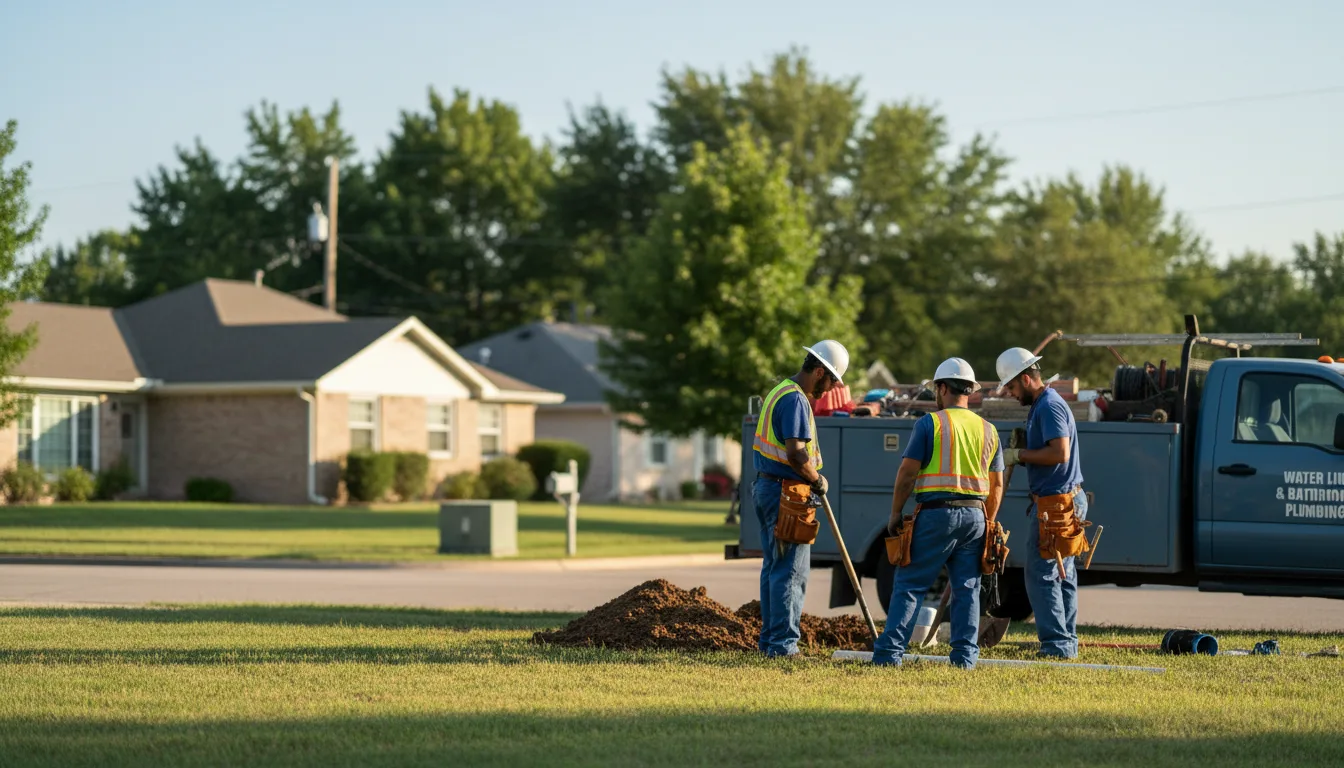 Residential water line and bathroom plumbing service in Dundas, VA